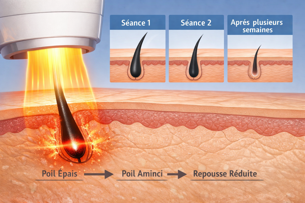 Comprendre l'efficacité d'un épilateur à lumière pulsée