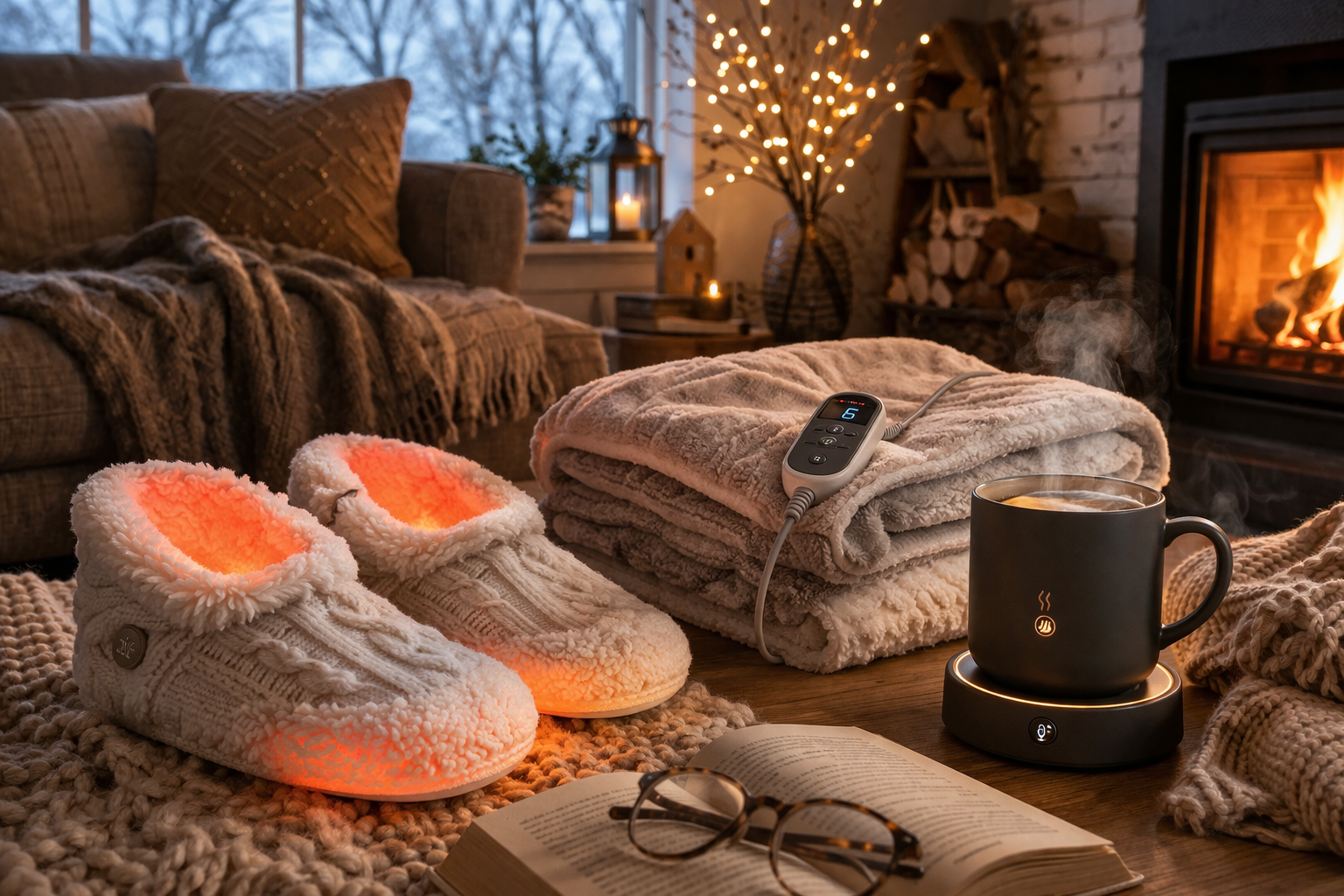 Soirée hivernale cosy chaleureuse