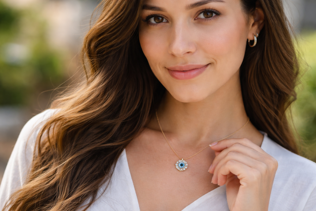 signification collier pendentif oeil bleu