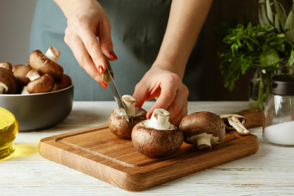 Couper des shiitakes