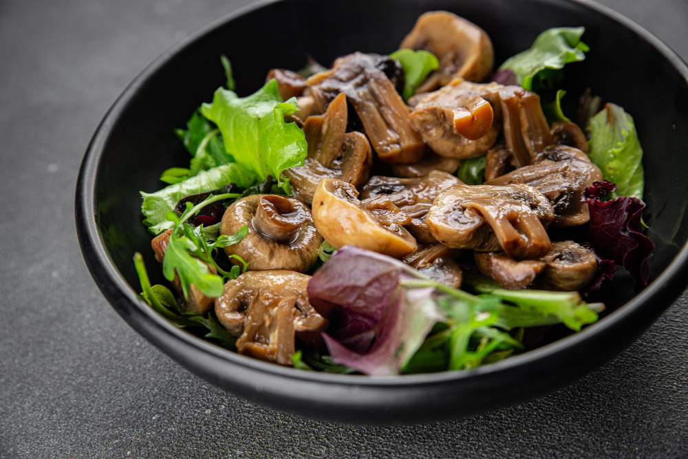 Des shiitakes bien cuits