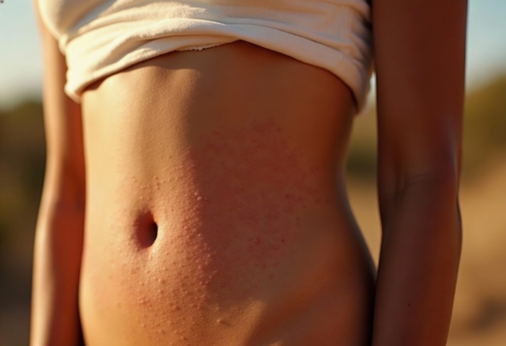 Du lichen plan au niveau du ventre