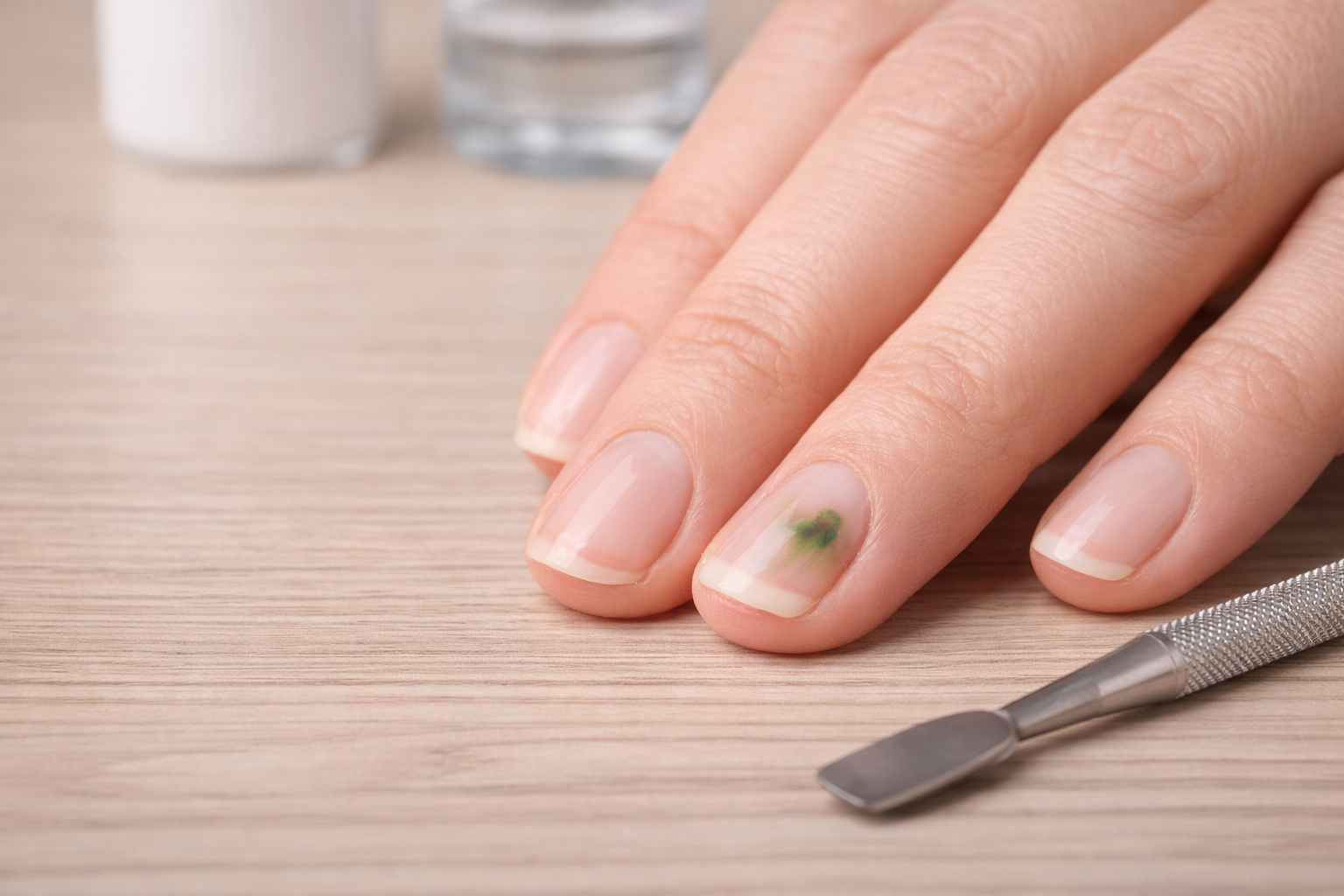 Comment enlever une tache verte sur l'ongle
