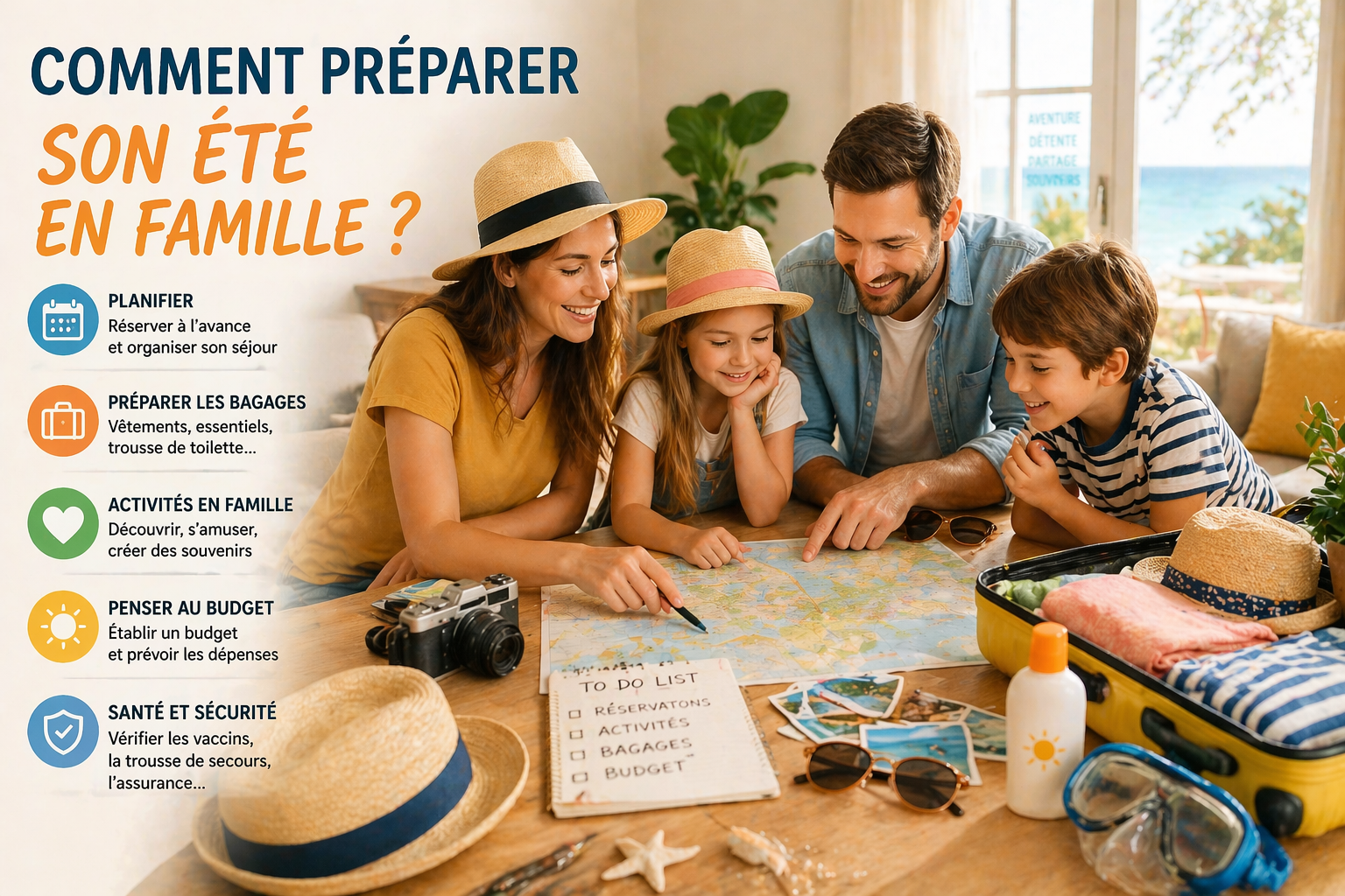 Préparer une été en famille