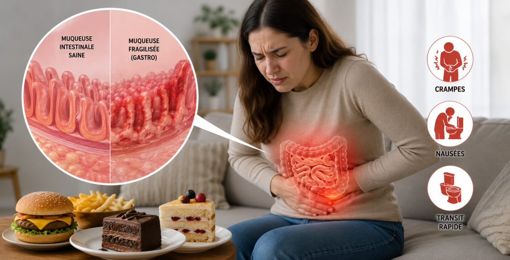 Les symptômes d'un gastro